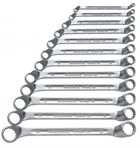 Afbeeldingen van Stahlwille Set ringsleutels doorgezet 20/12