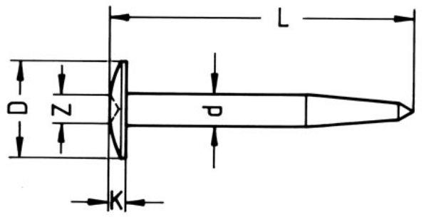Afbeeldingen van Meetspijker 5cm+opschrift