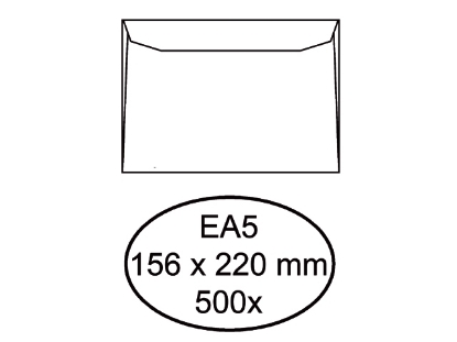Afbeeldingen van Quantore envelop bank ea5 156x220 gom 80gram wit, q180441 