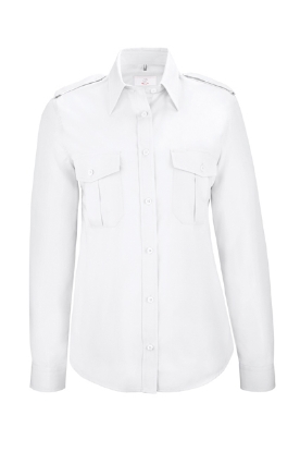 Afbeeldingen van Dames pilotenhemd lange mouw wit, 34