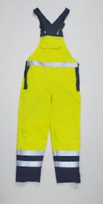 Afbeeldingen van Amer overall fluorgeel/marine    50