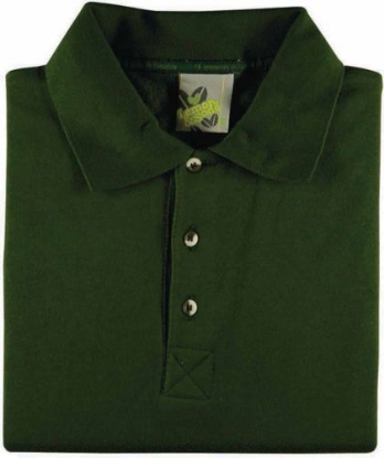 Afbeeldingen van L&S polo sweatshirt forest green  l
