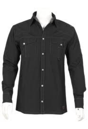 Afbeeldingen van Overhemd lange mouw zwart        el