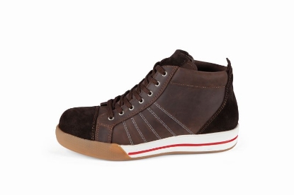Afbeeldingen van Redbrick Heren/Dames Veiligheidsschoen hoog composiet neus en kevlar zool S3 Smaragd bruin 44