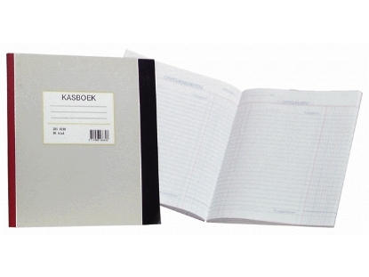 Afbeeldingen van Office kasboek 135x85 34blad grijs gebonden 1kolom, 50006 