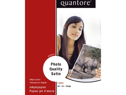 Afbeeldingen van Quantore inkjetpapier a4 225gram foto mat satijn 50vel, j93270 