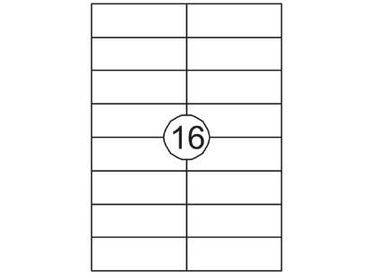 Afbeeldingen van Avery etiket, 105 x 37 mm, verpakking 1600 stuks, dp167-100