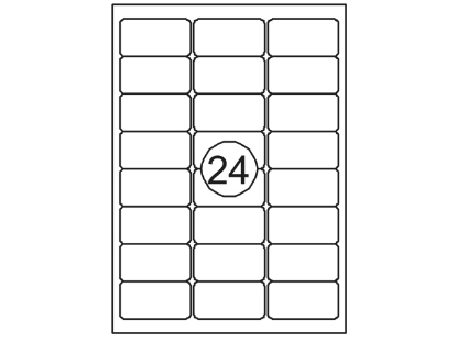 Afbeeldingen van Quantore etiket 2400stuks 63.5x33.9 , 129944 