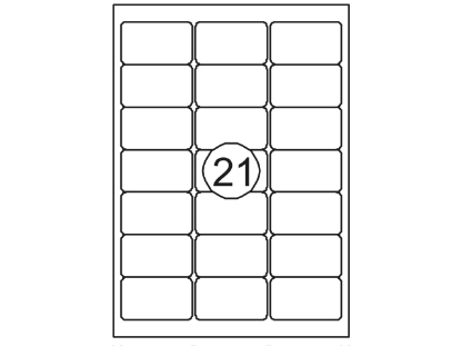 Afbeeldingen van Quantore etiket 2100stuks 63.5x38.1 , 129946 