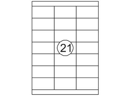 Afbeeldingen van Quantore etiket 2100stuks 70x38.1 , 129951 