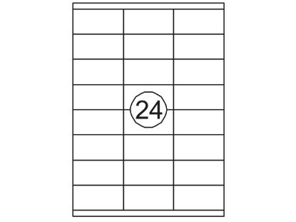 Afbeeldingen van Quantore etiket 2400stuks 70x35 , 129958 