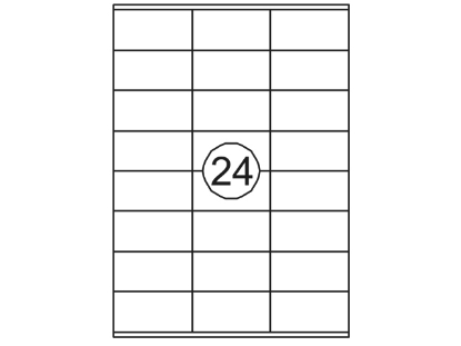 Afbeeldingen van Avery etiket, 70 x 36 mm, verpakking 2400 stuks, dp246-100