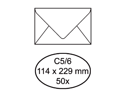 Afbeeldingen van Quantore envelop bank c5/6 114x229 zelfklevend 80gram wit, 158159 