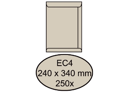 Afbeeldingen van Quantore envelop akte ec4 240x340 gom 120gram cremekraft, q180730 