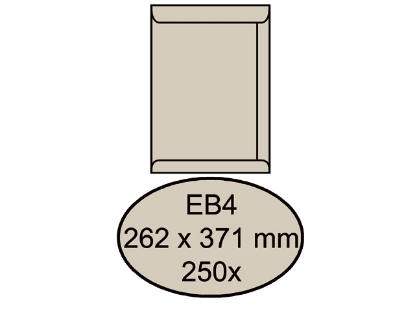 Afbeeldingen van Quantore envelop akte eb4 262x371 gom 120gram cremekraft, q180740 