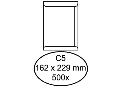 Afbeeldingen van Quantore envelop akte c5 162x229 gom 100gram wit, q180800 
