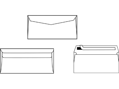 Afbeeldingen van Office envelop bank c5/6 114x229 80gram wit zelfklevend strip, q183006 
