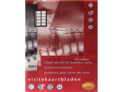 Afbeeldingen van Multo interieur 23rings a4 visitekaart 10stuks per tas, 7322370 
