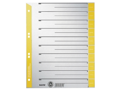 Afbeeldingen van Leitz scheidingsbladen karton a4 230gram geel, 16520015 