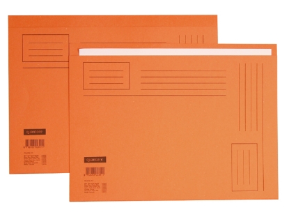 Afbeeldingen van Quantore vouwmap folio 250gram ongelijke zijde oranje, 10420024 