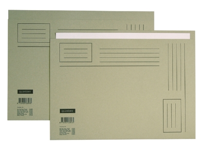 Afbeeldingen van Quantore vouwmap a4 grijs 250gram ongelijke zijde , 10419968 