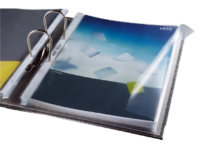 Afbeeldingen van Leitz showtas, a4, 0.12 mm, 4 rings, 47640000, nerf, polypropyleen