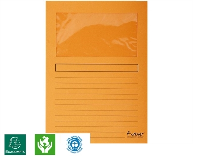 Afbeeldingen van Store insteekhoes, a4, l - model, 7359605, inclusief venster, karton, oranje