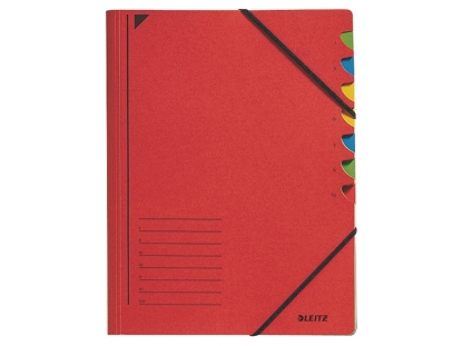 Afbeeldingen van Leitz sorteermap, a4, 7 vaks, 39070025, rood