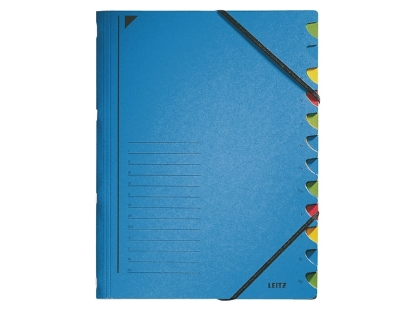 Afbeeldingen van Leitz sorteermap a4 12vaks, 39120035, blauw