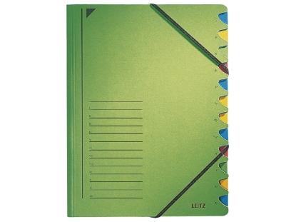 Afbeeldingen van Leitz sorteermap a4 12vaks, 39120055, groen