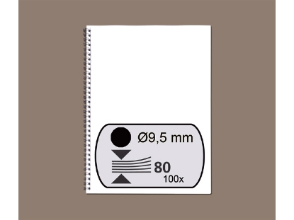 Afbeeldingen van GBC draadrug 9.5 mm, a4, 34 rings, verpakking 100 stuks, rg810610, zwart