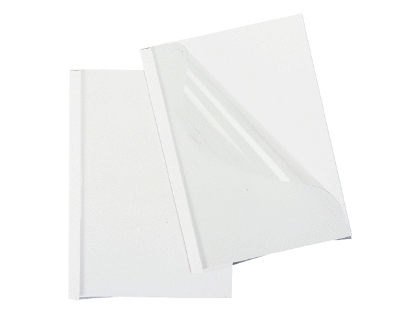 Afbeeldingen van GBC thermische omslag, a4, 10 mm, verpakking 100 stuks, ib370168, transparant/wit