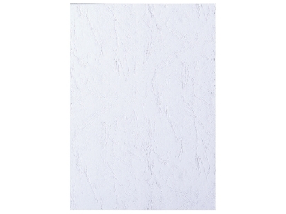 Afbeeldingen van GBC voorblad, a4, 250 gram, verpakking 100 vel, ce040070, lederlook, karton, wit