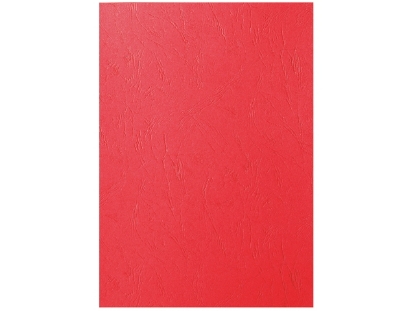 Afbeeldingen van GBC voorblad, a4, 250 gram, verpakking 100 vel, ce040031, lederlook, karton rood