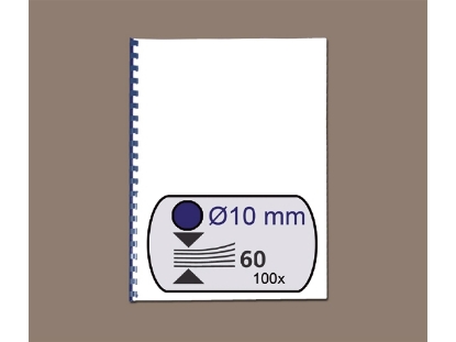 Afbeeldingen van GBC bindrug, 10 mm, a4, 21 rings, verpakking 100 stuks, 4028235, blauw