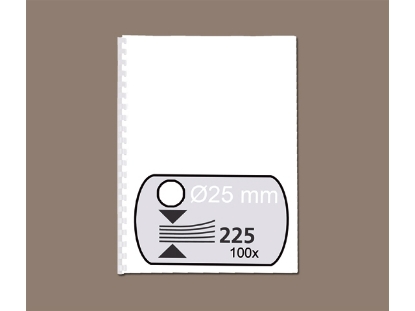 Afbeeldingen van GBC bindrug, 25 mm, a4, 21 rings, verpakking 100 stuks, 4028202, wit