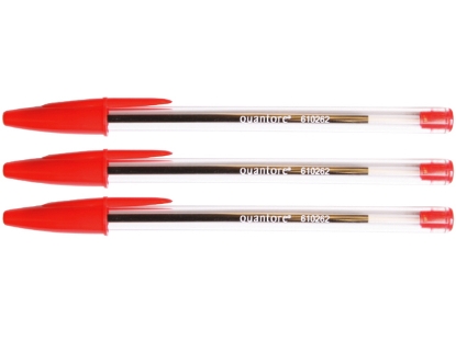 Afbeeldingen van Quantore balpen stick, aa935red, rood