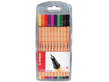 Afbeeldingen van Stabilo fineliner point, 8810, verpakking 10 stuks, assortiment