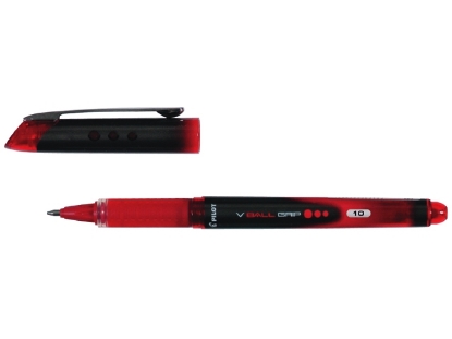 Afbeeldingen van Pilot rollerpen bln-vb-10, 0.6 mm, 2233002n, v-ball, grip, rood