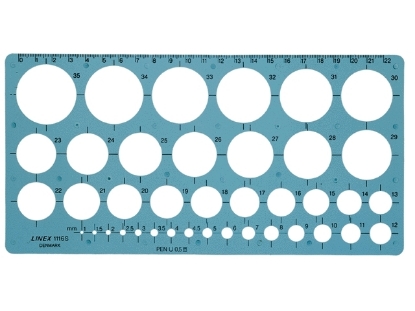 Afbeeldingen van Linex sjabloon, 100413074, cirkels met inktvoetjes