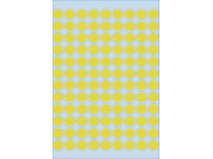 Afbeeldingen van Herma etiket rond, 8 mm, verpakking 540 stuks, 1841, geel