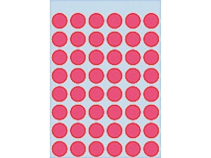 Afbeeldingen van Herma etiket rond, 12 mm, verpakking 240 stuks, 1866, fluor rood