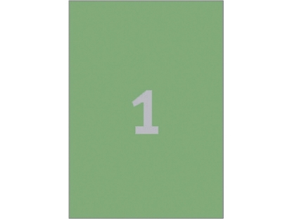 Afbeeldingen van Zweckform etiket, 210 x 297 mm, a4, 3472, groen