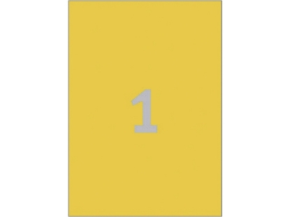 Afbeeldingen van Zweckform etiket, 210 x 297 mm, a4, 3473, geel