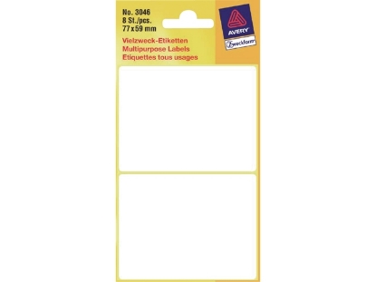 Afbeeldingen van Zweckform etiket, 77 x 59 mm, verpakking 8 stuks, 3046, wit