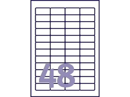 Afbeeldingen van Avery etiket, 45.7 x 21.2 mm, verpakking 1200 stuks, l4736rev-25