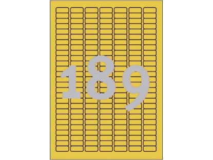Afbeeldingen van Zweckform etiket, 25.4 x 10 mm, verpakking 3780 stuks, l6037-20, geel