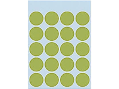 Afbeeldingen van Herma etiket rond, 19 mm, verpakking 100 stuks, 1878, fluor groen