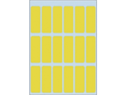 Afbeeldingen van Herma etiket, 12 x 34 mm, verpakking 90 stuks, 3651, geel