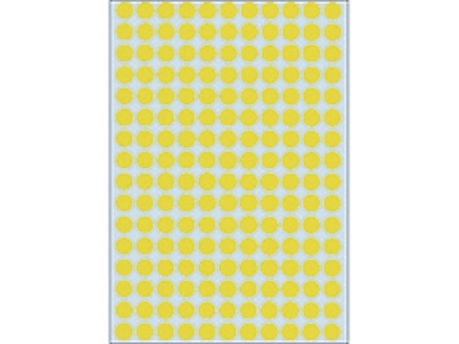 Afbeeldingen van Herma etiket rond, 8 mm, verpakking 5632 stuks, 2211, geel